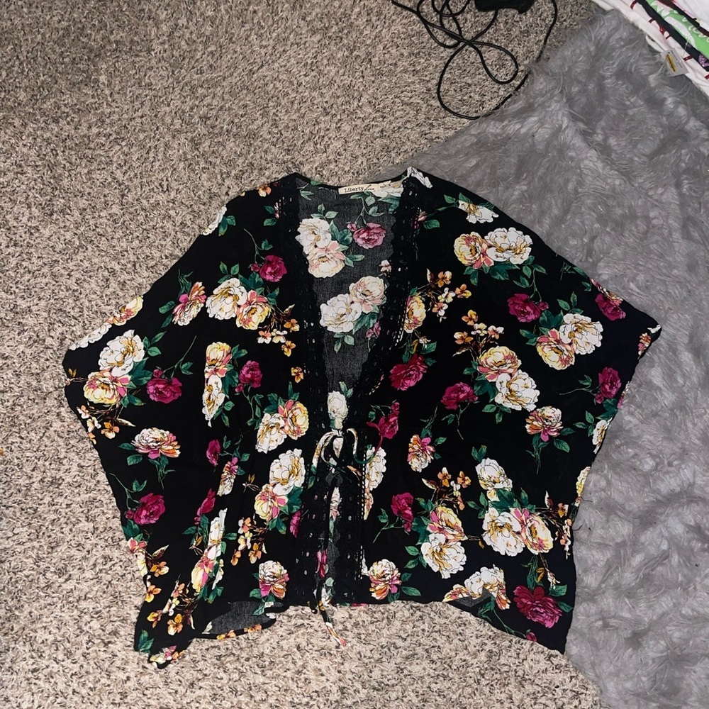 Liberty Love Black Floral Kimono